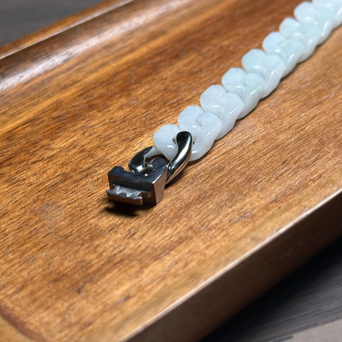150-650mm Cuban link chain Natural Burma jadeite Necklace beads bracelet Grade A jade jewelry gift Blue Guatemala jadeite Hip-hop chain