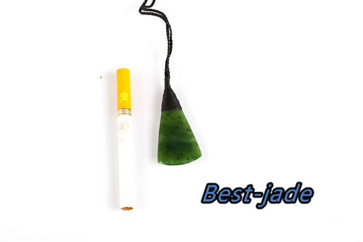 Green Nephrite Jade Hei Toki Pendant Necklace NZ NEW ZEALAND Maori Style Greenstone Pounamu With black string