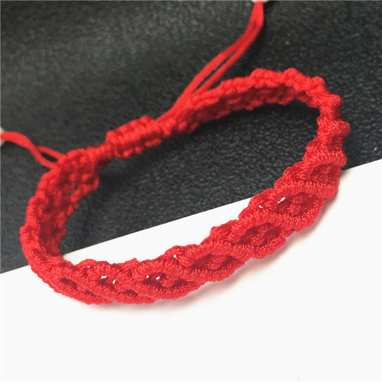 Hand LINE RED Hand Woven Braided Rope Lady hand String Cord girl strap chain Chinese Style