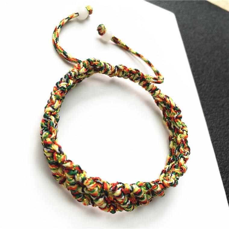Hand LINE RED Colorful Hand Woven Braided Rope Lady hand String Cord girl strap chain Chinese Style