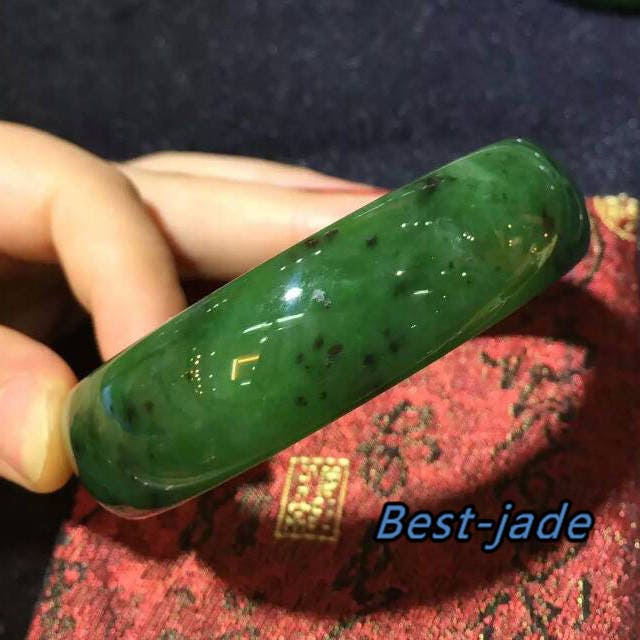 Canadian jasper 58mm Apple Green Natural Nephrite Jade Chain LADY Bracelet Pounamu Maori new zealand jade neuseeland schmuck Nephrite