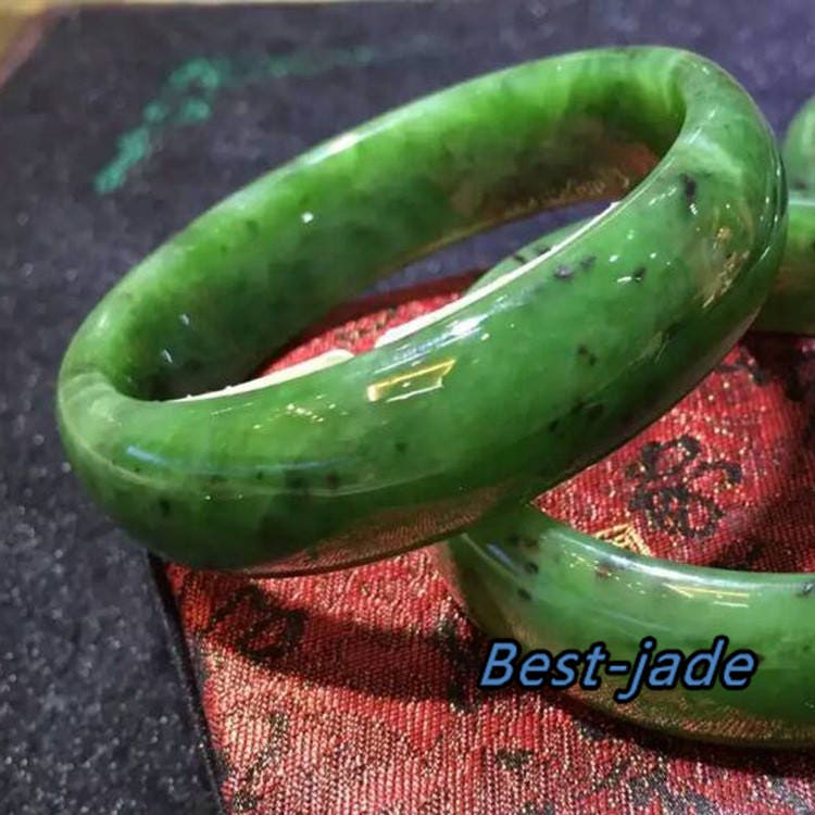 Canadian jasper 58mm Apple Green Natural Nephrite Jade Chain LADY Bracelet Pounamu Maori new zealand jade neuseeland schmuck Nephrite
