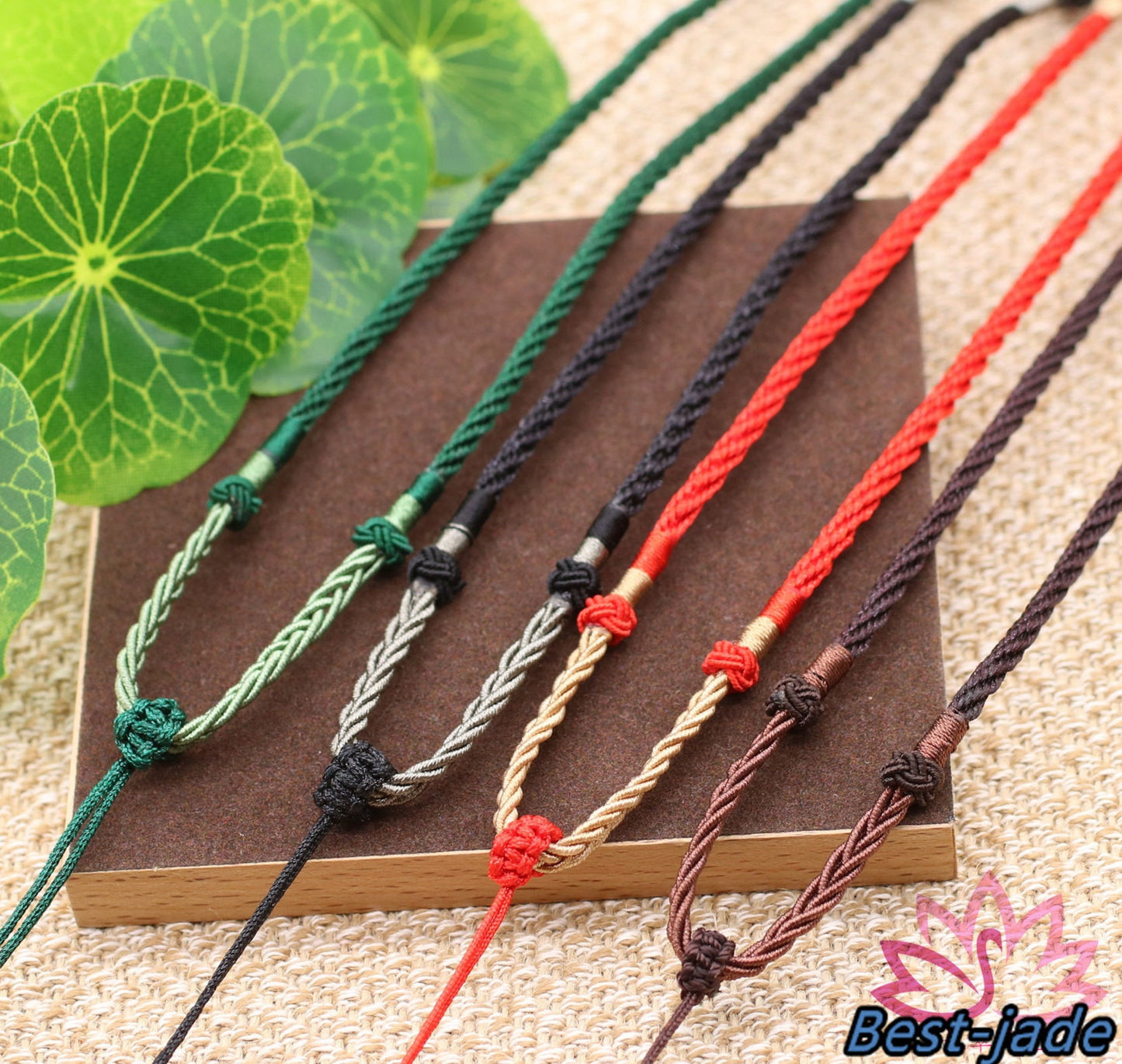 RED Luck Necklace Hand Woven Braided Rope Lady hand String Cord girl strap boy chain Chinese Style collier Halskette f.