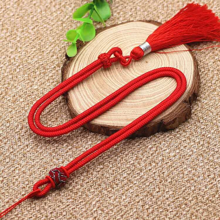 RED Luck Necklace Hand Woven Braided Rope Lady hand String Cord girl strap boy chain Chinese Style collier Halskette f.