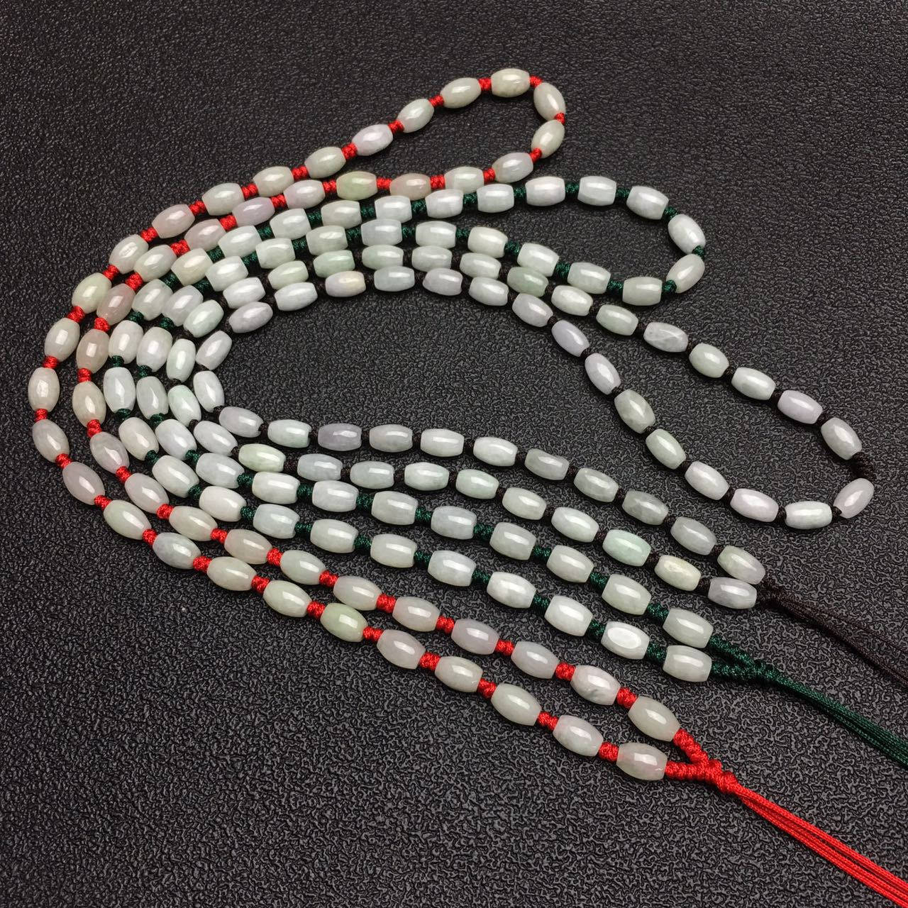 AKTION Grade A Jade Natürlicher Jadeit Handgeschnitzte Halskette Mädchenkette Jadeit Ovale Perle Grüner Edelstein Burma Jade Perlenkette