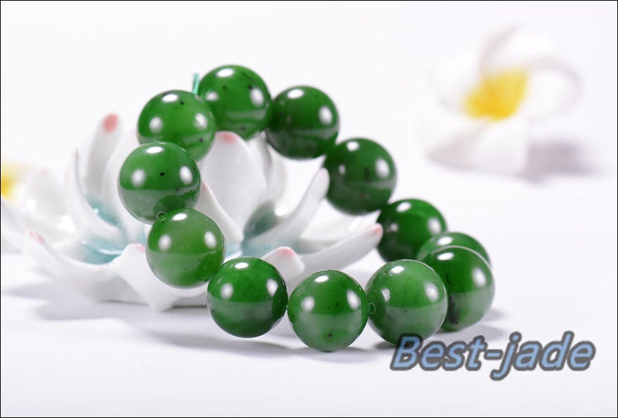 Zertifizierter Top 17mm Grade apfelgrüner Nephrit Jade Perlen Armreif Pounamu Maori Nephrit NZ Jade Grüner Stein Jade Armreif