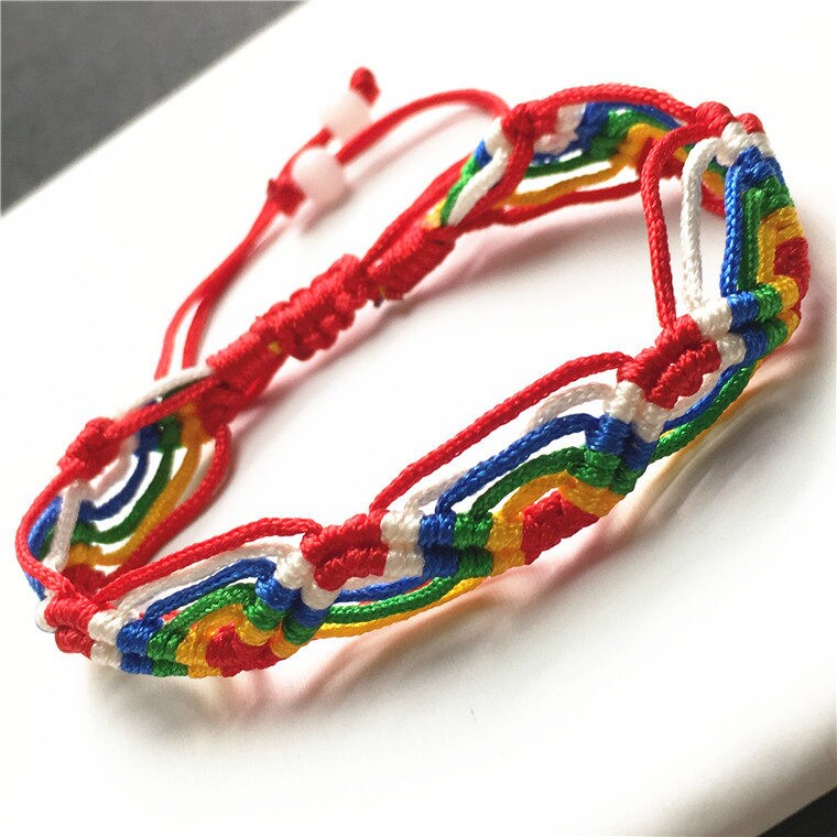 COLORFUL Hand LINE WHOLESALE Hand Woven Braided Rope hand String Cord strap chain Chinese Style