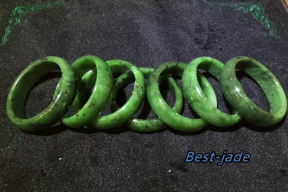 Canadian jasper 58mm Apple Green Natural Nephrite Jade Chain LADY Bracelet Pounamu Maori new zealand jade neuseeland schmuck Nephrite