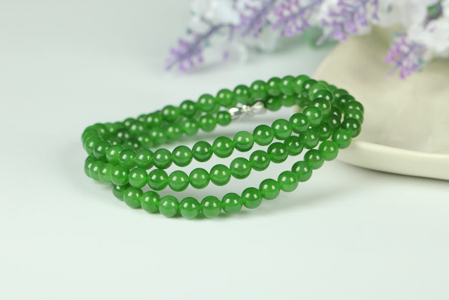 Small Top A Beads A Grade 4*4mm necklace New Zealand Jade Maori style Pulsera Beads POUNAMU Nephrite Greenstone Halskette f. Canadian jasper