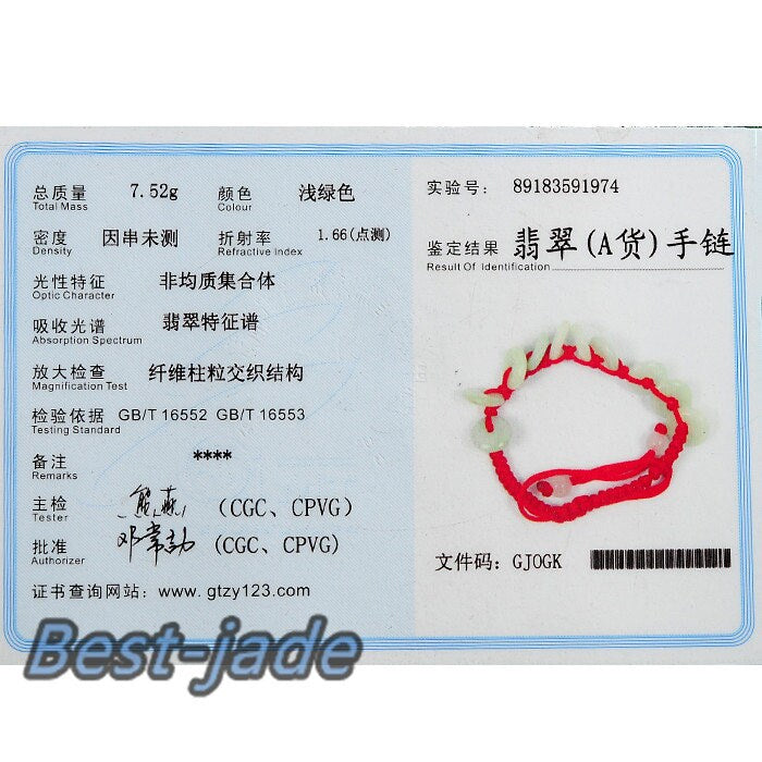 Zertifizierte Jade, Güteklasse A, natürlicher Jadeit, handgeschnitzter Jade-Armreif mit runden Perlen, Armbandkette, Burma-Stein, Armband, Schnurseil
