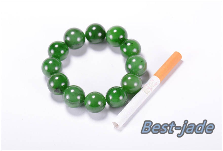 Zertifizierter Top 17mm Grade apfelgrüner Nephrit Jade Perlen Armreif Pounamu Maori Nephrit NZ Jade Grüner Stein Jade Armreif