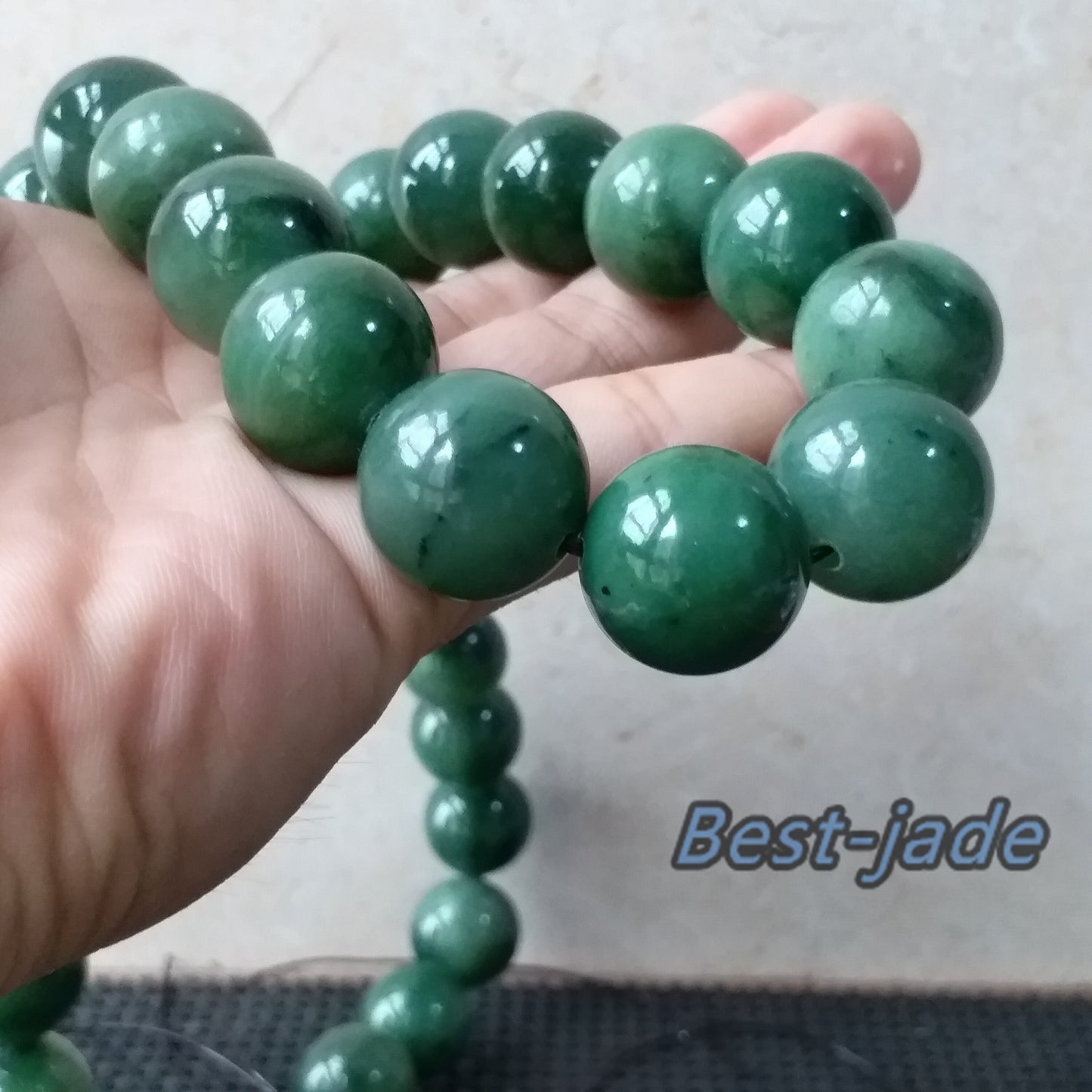 BIG 20*20mm Top A Beads A Grade necklace Canadian Jade Pulsera Beads POUNAMU Nephrite NZ Greenstone Maori style Halskette f. Balls