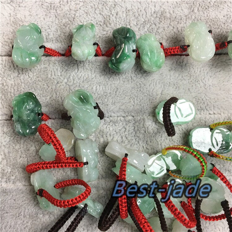 Pixiu Gragon Grade A Dragon Jadeit Handgeschnitzte Jadeperlen Grüner Edelstein Lady Kylin Ringe Pi Xiu Lady Female Ring Klingeln Bague Anneau