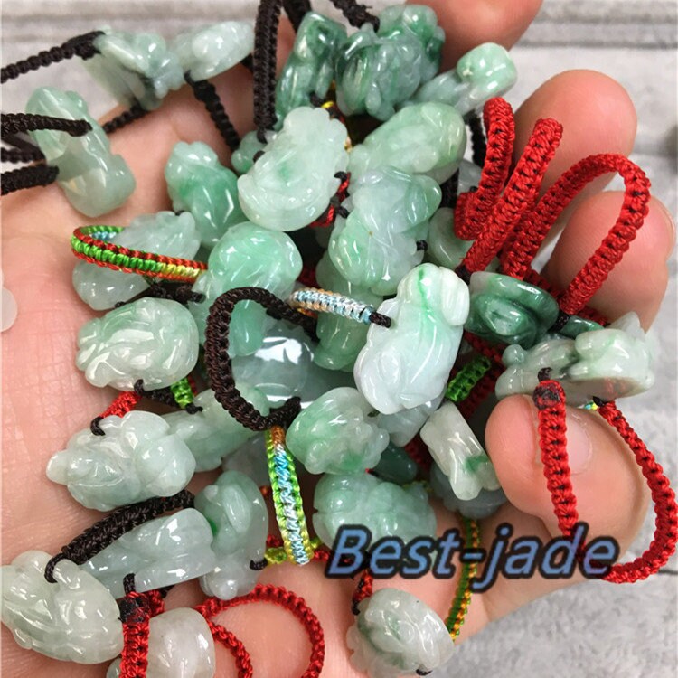 Pixiu Gragon Grade A Dragon Jadeit Handgeschnitzte Jadeperlen Grüner Edelstein Lady Kylin Ringe Pi Xiu Lady Female Ring Klingeln Bague Anneau