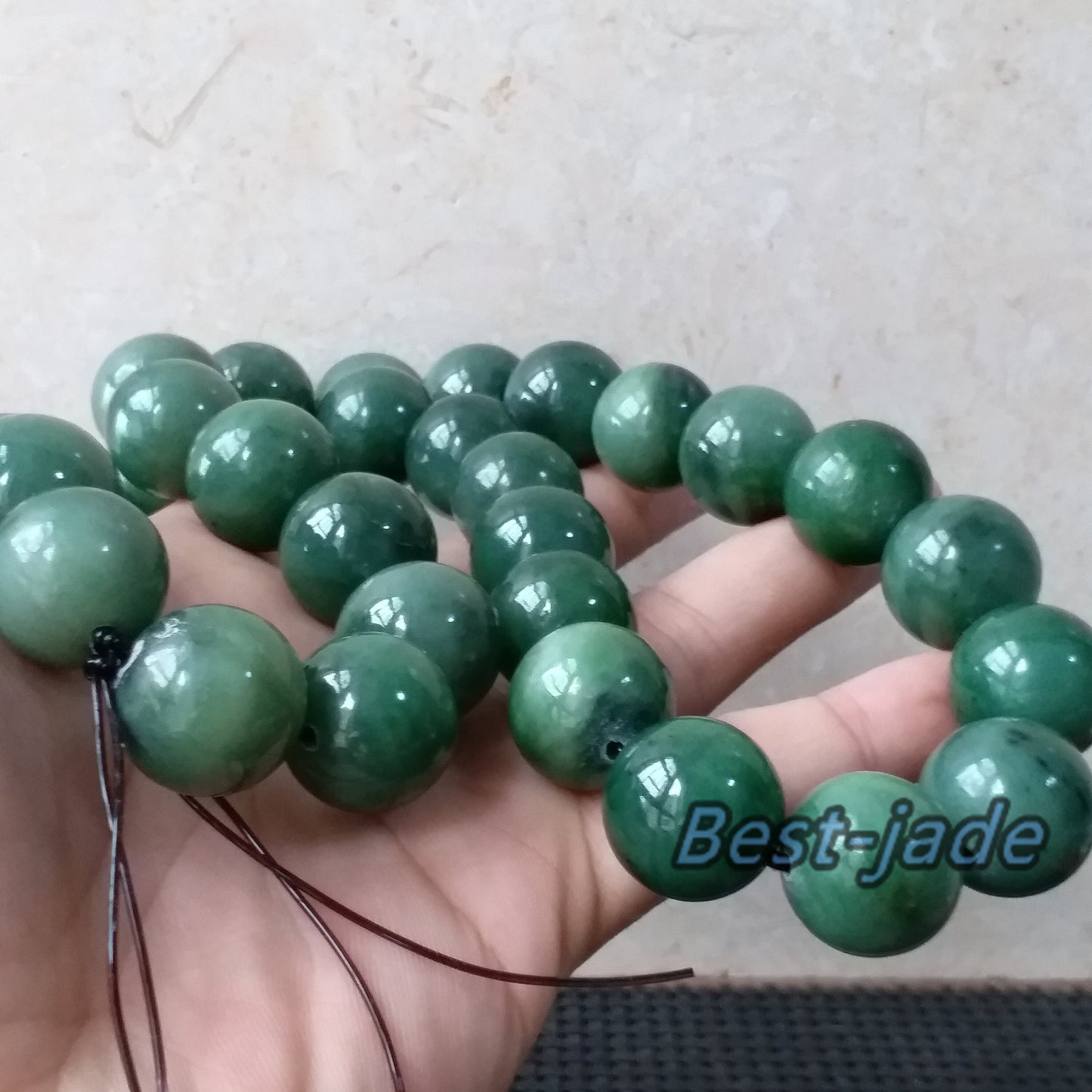 BIG 20*20mm Top A Beads A Grade necklace Canadian Jade Pulsera Beads POUNAMU Nephrite NZ Greenstone Maori style Halskette f. Balls