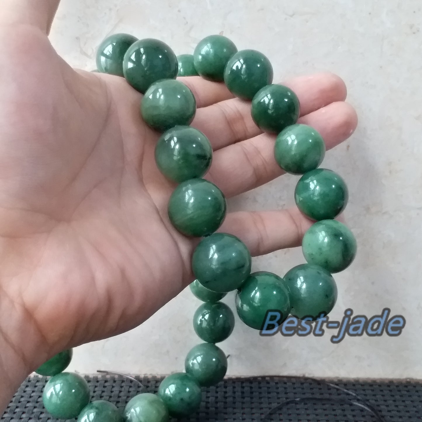 BIG 20*20mm Top A Beads A Grade necklace Canadian Jade Pulsera Beads POUNAMU Nephrite NZ Greenstone Maori style Halskette f. Balls
