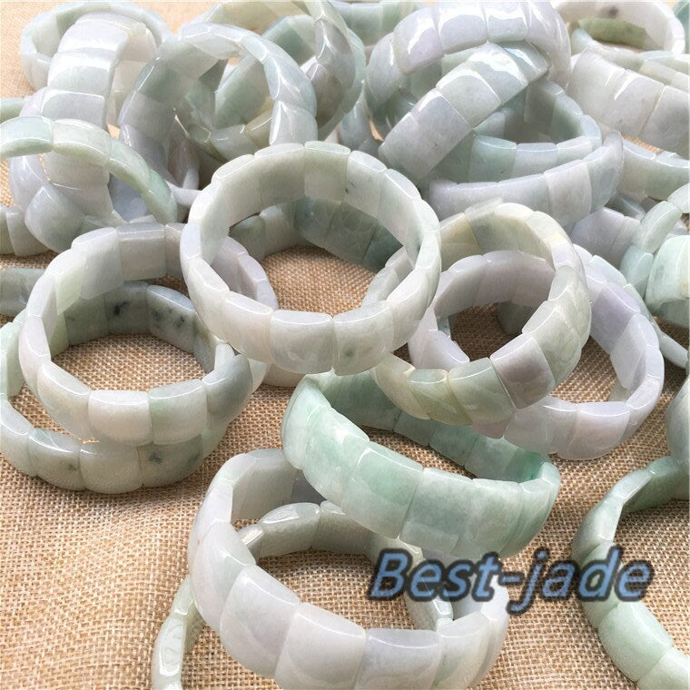Schildkrötenform Jade Grade A Jadeit Handgeschnitzter Burma Jade Herren Perlen Armreif Damenkette Burma Stein Armband