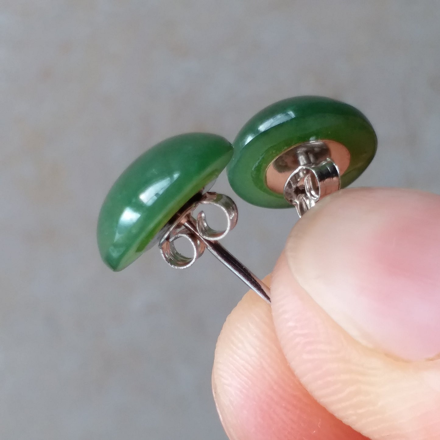 Ohrstecker aus natürlichem Nephrit, kanadischer Jade, handgeschnitzter Grünstein-Jaspis, neuseeländischer Jade, Maori-Pounamu-Ohrringe, Oreille-Clou, Brincos, Ohrringe