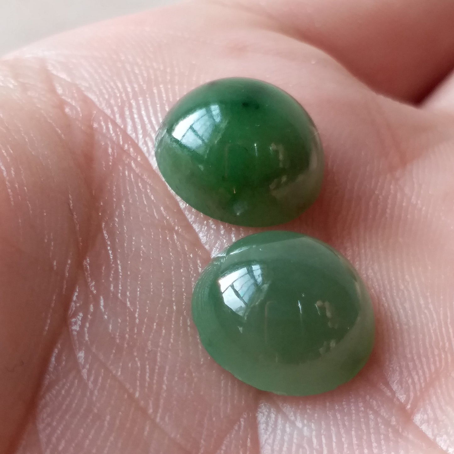 10 Stück 12*12mm Rund Cab Cabochon Natürliche kanadische Jade Nephrit Blume Grünstein Pounamu Perlen Perle Maori Stil NZ Jade BC