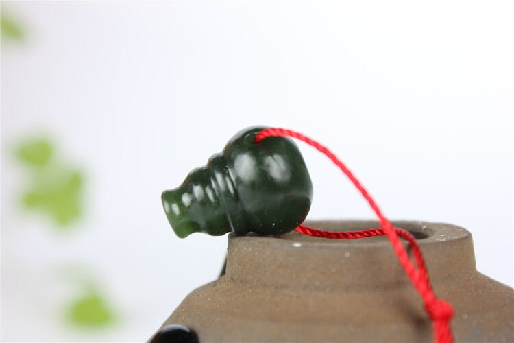 10 Stück Happiness Cucurbit Perlen, natürliche kanadische Jade, Nephrit, Grünstein, Pounamu-Perle, Maori-Stil, NZ-Jade, Kügelchen, grüner Jaspis BC