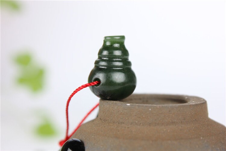 10 Stück Happiness Cucurbit Perlen, natürliche kanadische Jade, Nephrit, Grünstein, Pounamu-Perle, Maori-Stil, NZ-Jade, Kügelchen, grüner Jaspis BC