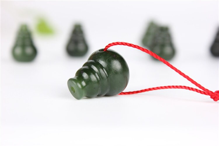 10 Stück Happiness Cucurbit Perlen, natürliche kanadische Jade, Nephrit, Grünstein, Pounamu-Perle, Maori-Stil, NZ-Jade, Kügelchen, grüner Jaspis BC