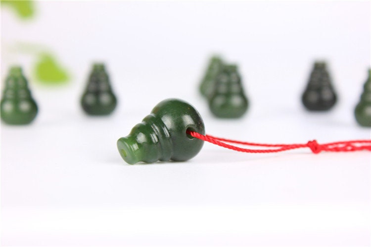 10 Stück Happiness Cucurbit Perlen, natürliche kanadische Jade, Nephrit, Grünstein, Pounamu-Perle, Maori-Stil, NZ-Jade, Kügelchen, grüner Jaspis BC