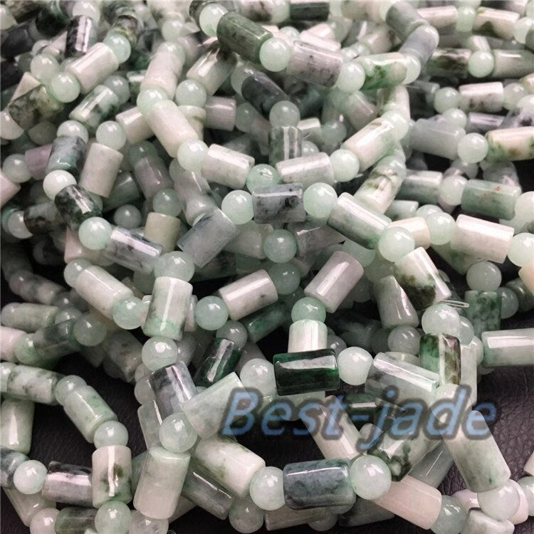 Burma Jade Grade A Natural Jadeite Hand carved Jade Round bead bangle Bracelet Chain Burma stone Armband string rope