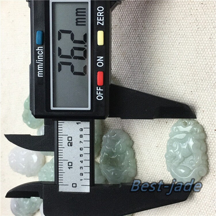1 Set zertifizierter Jadeit, chinesischer Zwölf-Sternzeichen-Grün-Eis-Burma-Jadeit, natürlicher Jade-Anhänger der Güteklasse A, Halsketten-Anhänger zum Selbermachen