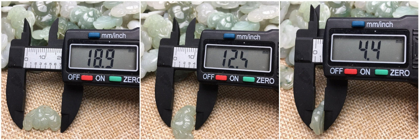 30 Stück BAT Anhänger Natur Eis Grade A Jade Burma Jadeit Perlen DIY Ohrringe Anhänger Myanmar Jadeit Geschenk