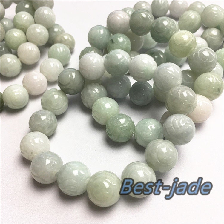 Dragon beads Bracelet Natural Grade A Jadeite Burma Jade bangle Dragon ball Chain stone Armband string rope n. жемчуг