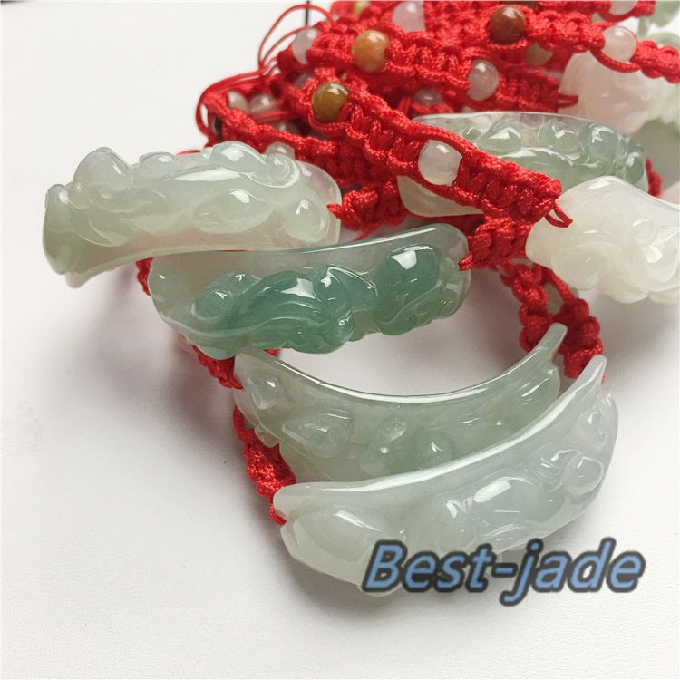 Pixiu-Armreif, Jade, Klasse A, Kylin-Jadeit, handgeschnitztes Jade-Armband, Kette, Burma-Stein, Armband Nr. Armband Браслет Drache