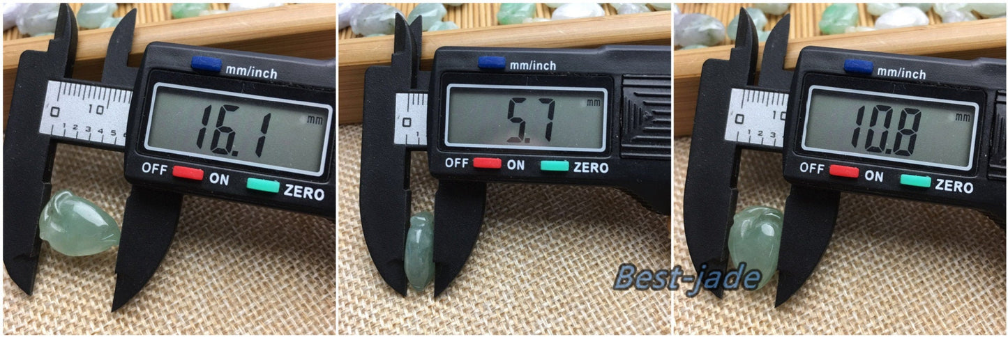 Großhandel Pfirsichperlen Natur Grün Grade A Jade ICE Jadeit Myanmar Jade Anhänger Halskette Jade Geschenk