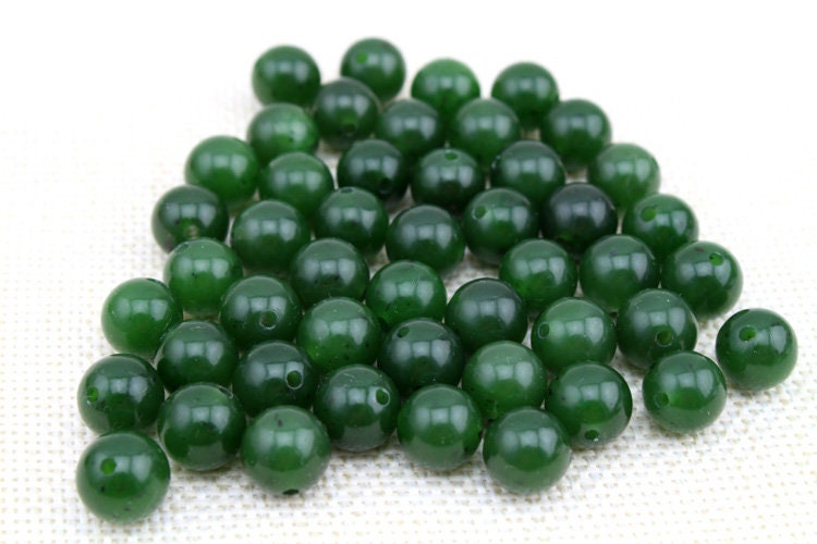 10 PCS 10*10mm Runde Perlen Natürliche Kanadische jade Nephrit Greenstone Pounamu Perle Maori stil NZ jade капля Kügelchen jaspe grüner Ball