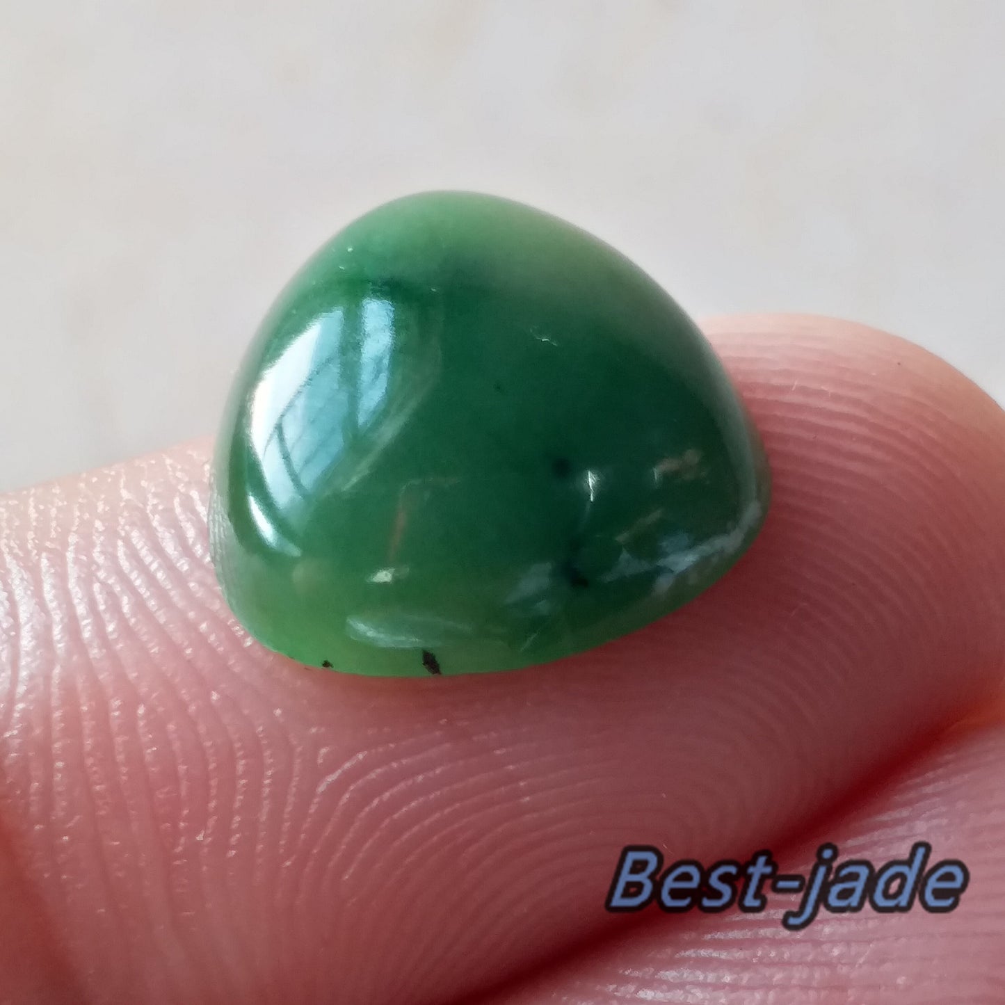 10PCS Triangle Trillion 14*14mm cab cabochon Canadian jade Nephrite Green Jasper Greenstone Pounamu Beads Pearl NZ tessera inlay on lay