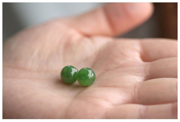 10 PCS 14*14mm Runde Perlen Natürliche Kanadische jade Nephrit Greenstone Pounamu Perle Maori stil NZ jade капля Kügelchen jaspe grüner Jade