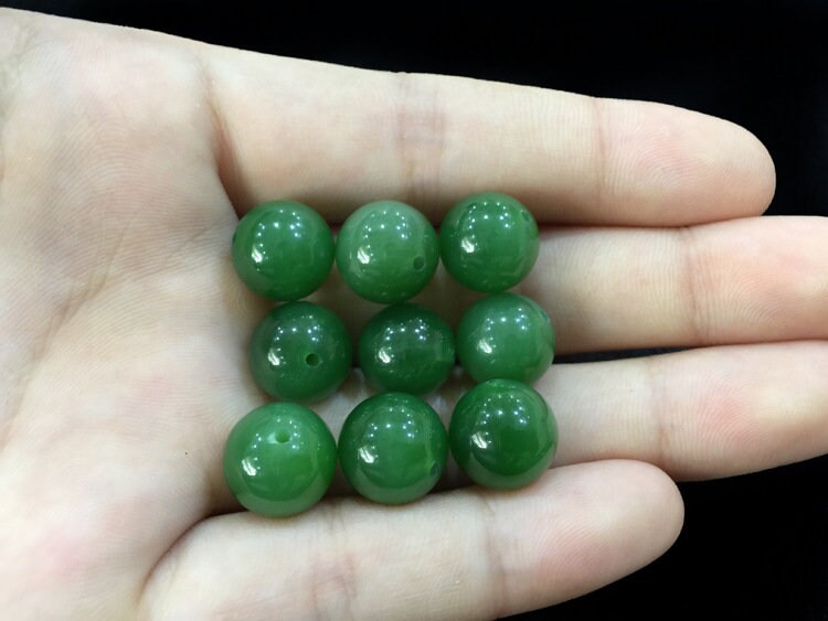 10 PCS 16*16mm Runde Perlen Natürliche Kanadische jade Nephrit Greenstone Pounamu Perle Maori stil NZ jade капля Kügelchen jaspe grüner Jade