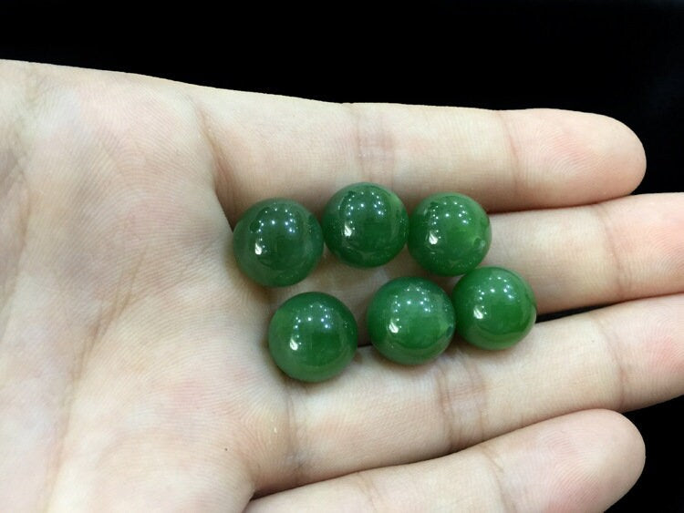 10 PCS 16*16mm Runde Perlen Natürliche Kanadische jade Nephrit Greenstone Pounamu Perle Maori stil NZ jade капля Kügelchen jaspe grüner Jade
