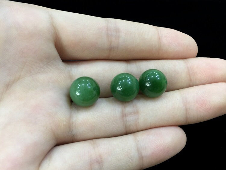 10 PCS 16*16mm Runde Perlen Natürliche Kanadische jade Nephrit Greenstone Pounamu Perle Maori stil NZ jade капля Kügelchen jaspe grüner Jade