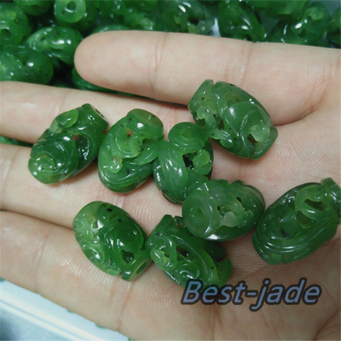 16*10mm Barrel Perlen natürliche kanadische Jade Nephrit Greenstone Pounamu Perle Maori Stil NZ Jade капля Kügelchen Jaspe grüner Jade