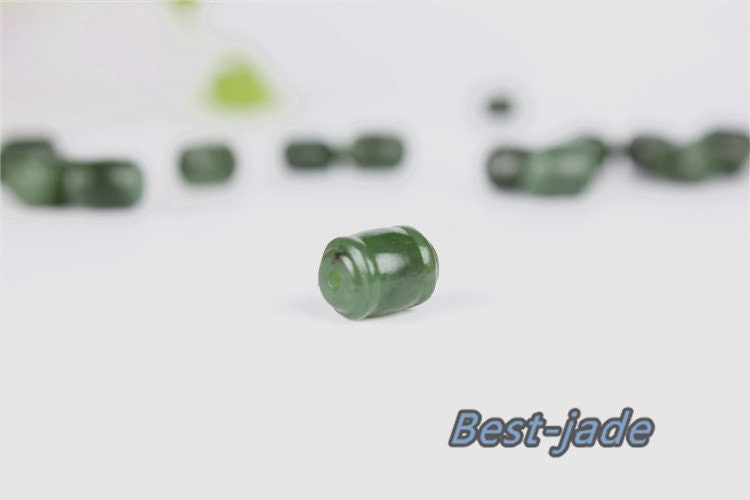 8*10mm Barrel Perlen Natürliche Greem Kanadische Jade Nephrit Greenstone Pounamu Perle Maori Stil NZ Jade капля Kügelchen jaspe grüner Jade