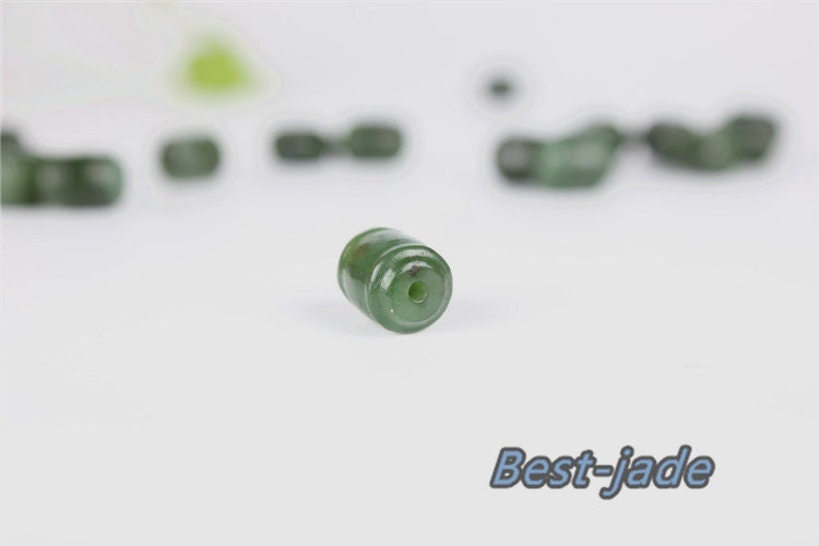 8*10mm Barrel Perlen Natürliche Greem Kanadische Jade Nephrit Greenstone Pounamu Perle Maori Stil NZ Jade капля Kügelchen jaspe grüner Jade