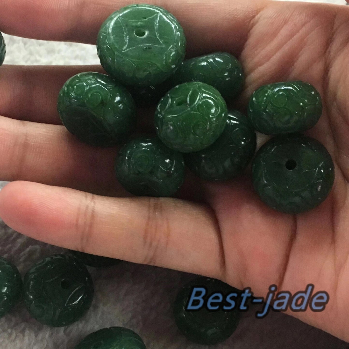 10 PCS 12*19mm Glück Perlen Natürliche Kanadische jade Nephrit Greenstone Pounamu Perle Maori stil NZ jade капля Kügelchen jaspe grüner Jade