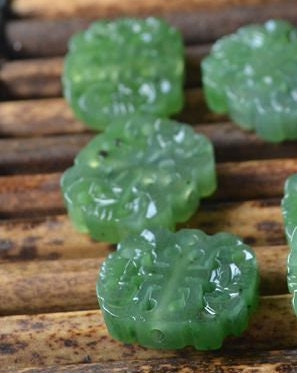 10 Stück Glücksperlen, natürliche kanadische Jade, Nephrit, Grünstein, Pounamu-Perle, Maori, BC, Neuseeland, Jade, Kügelchen, grüner Jaspis