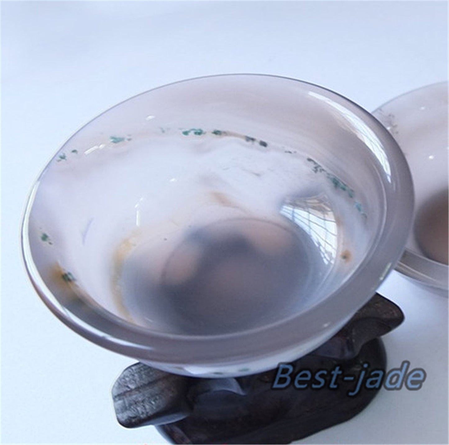 Natürliche Achat handgemachte trinkende Teekanne Weinglas Tasse grüne Jade Geburtstagsgeschenk keine Behandlung