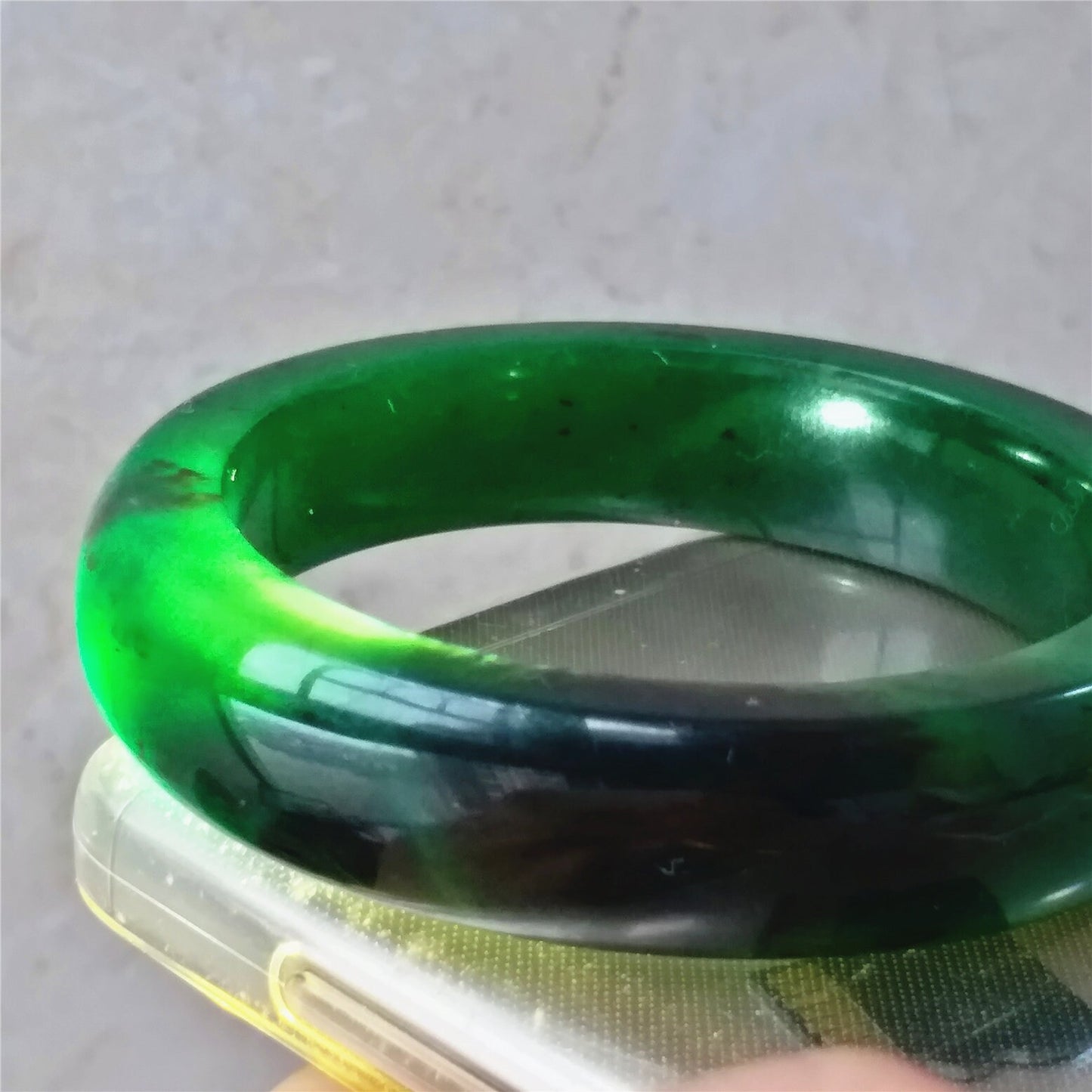52.3mm Natural Nephrite Round bangle Green stone Canadian Jade Bracelet Pounamu Nephrite Jade lady Canadian Jasper BC Greenstone 05