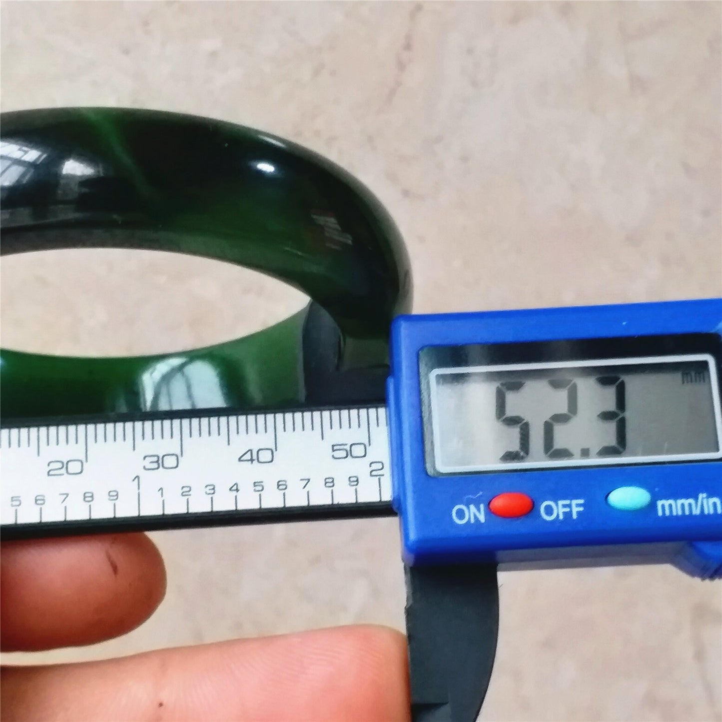 52.3mm Natural Nephrite Round bangle Green stone Canadian Jade Bracelet Pounamu Nephrite Jade lady Canadian Jasper BC Greenstone 05