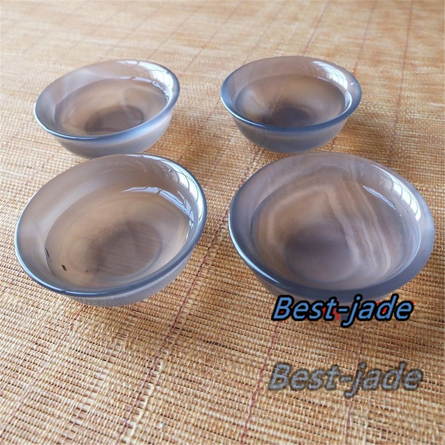 Natürliche Achat handgemachte trinkende Teekanne Weinglas Tasse grüne Jade Geburtstagsgeschenk keine Behandlung