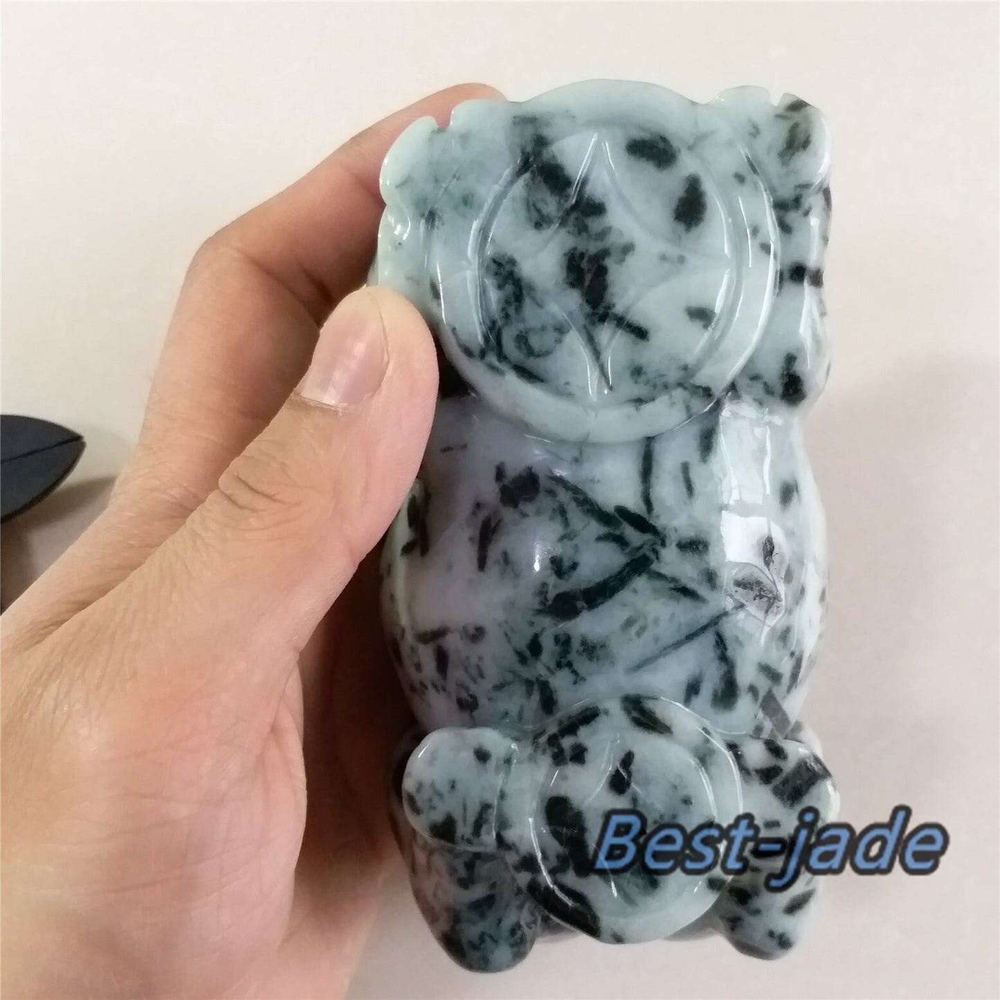 PIG Big Hand pieces Massage Held Hand craved Natural(Grade A)Green Jade Jadeite BEADS Anhänger Gemstone Hanging A stone