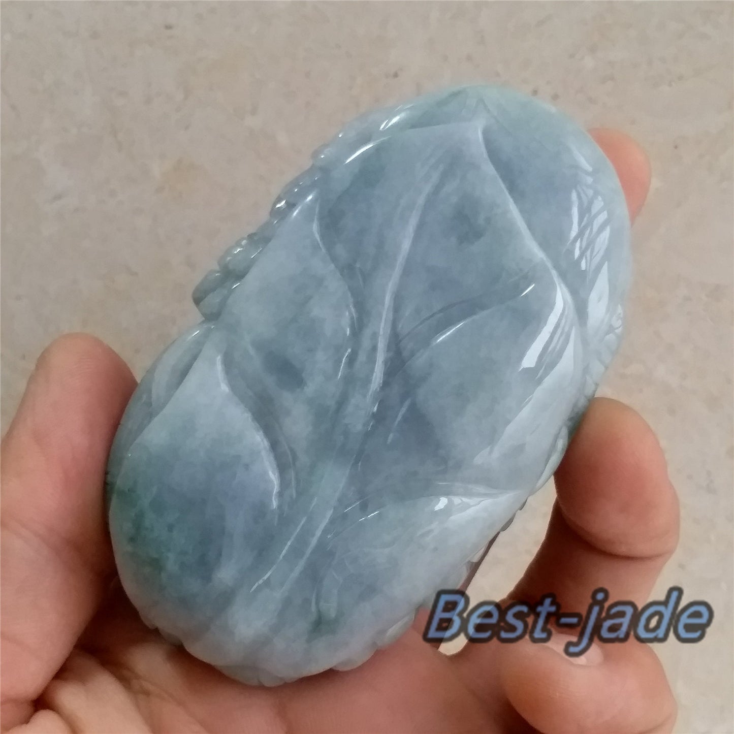 Natural Dragon Hand held Massage Jadeite Hand craved Natural Burma Jade BEADS Anhänger Gemstone Hanging A stone